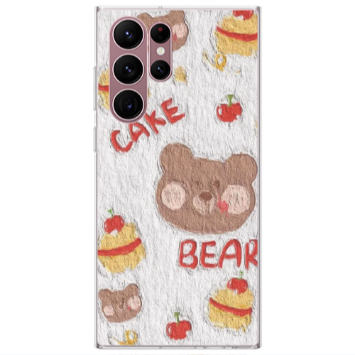Samsung S22 Ultra Cake Bear Transparent Silicone TPU Θήκη