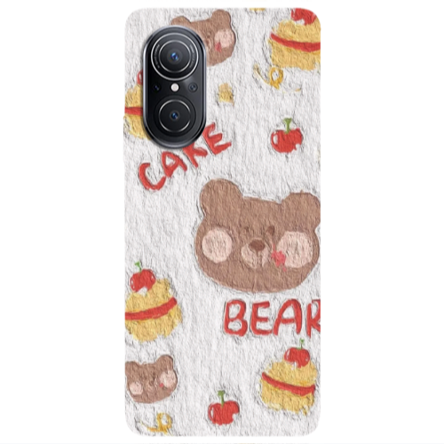 Huawei Nova 9 SE Cake Bear Transparent Silicone TPU Θήκη