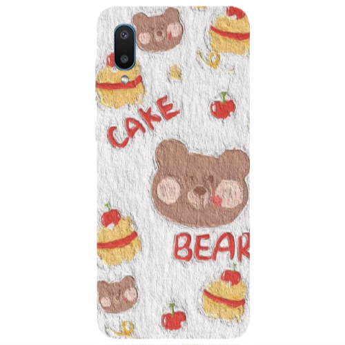 Samsung A02 Cake Bear Transparent Silicone TPU Θήκη