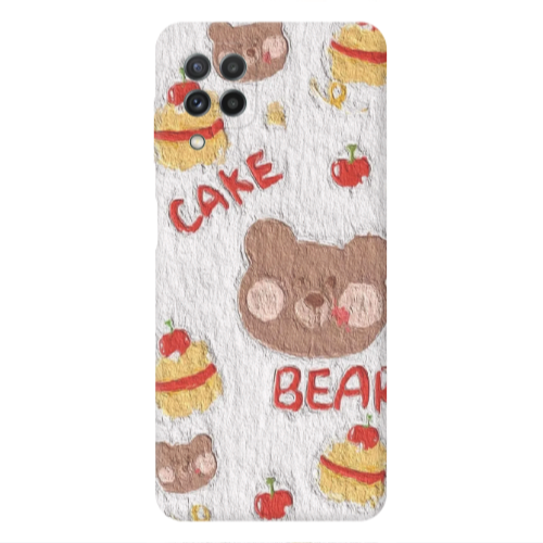 Samsung A22 4G Cake Bear Transparent Silicone TPU Θήκη