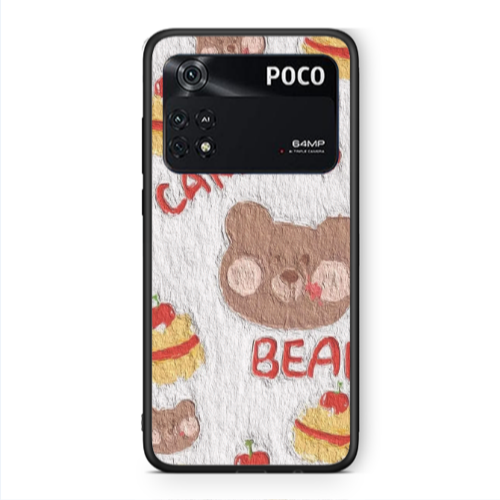 Xiaomi Poco M4 Pro 4G Cake Bear Black Glossy Θήκη