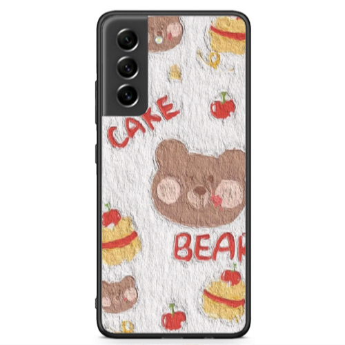 Samsung S21 FE Cake Bear Black Glossy Θήκη