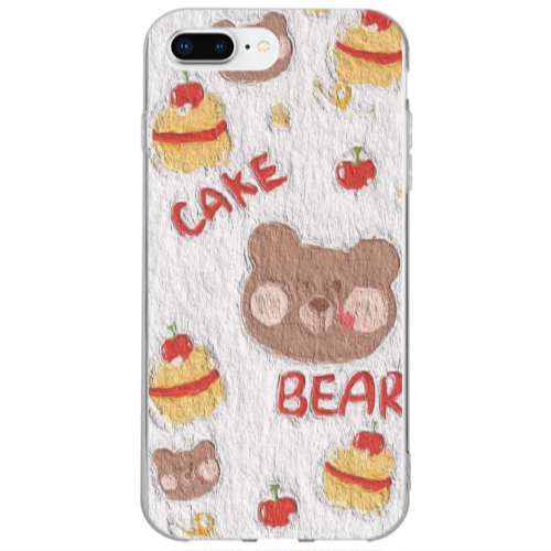 Apple iPhone 7 Plus Cake Bear Transparent Silicone TPU Θήκη