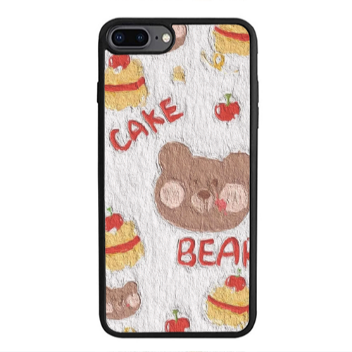 Apple iPhone 7 Plus Cake Bear Black Glossy Θήκη