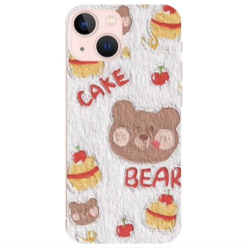 Apple iPhone 13 Mini Cake Bear Transparent Silicone TPU Θήκη