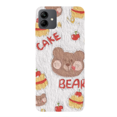 Samsung A04 Cake Bear Transparent Silicone TPU Θήκη