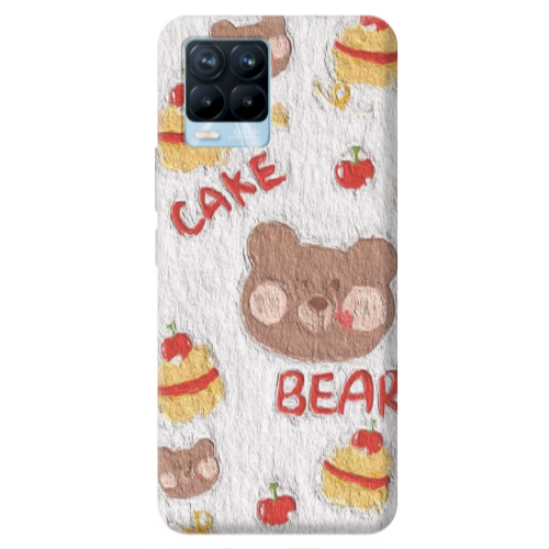 Realme 8 Pro Cake Bear Transparent Silicone TPU Θήκη