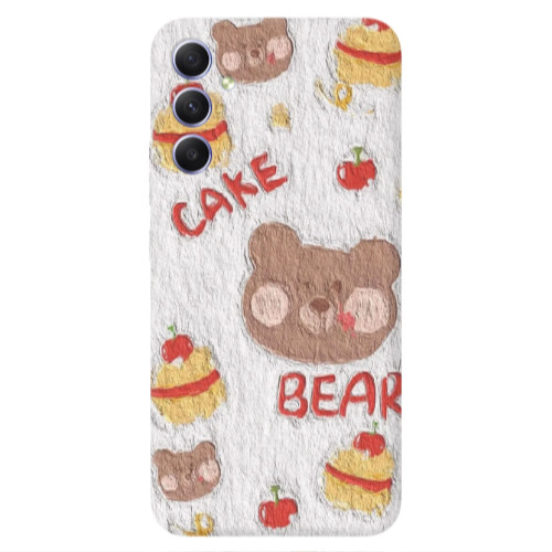 Samsung A34 Cake Bear Transparent Silicone TPU Θήκη