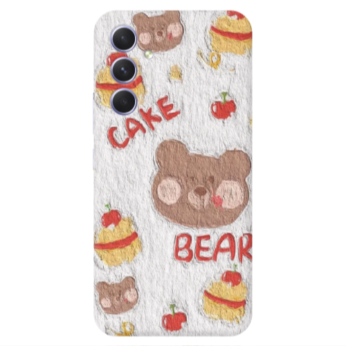 Samsung A54 Cake Bear Transparent Silicone TPU Θήκη