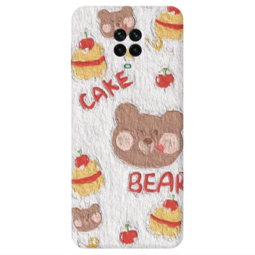 Xiaomi Redmi Note 9S Cake Bear Transparent Silicone TPU Θήκη