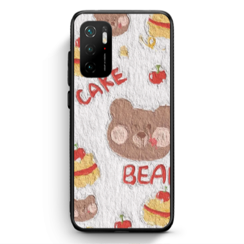 Xiaomi Poco M3 Pro Cake Bear Black Glossy Θήκη