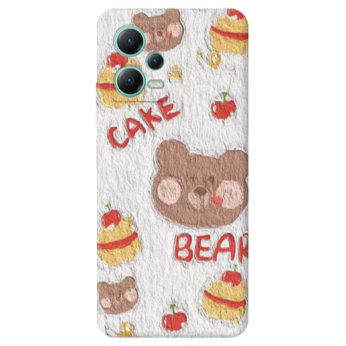 Xiaomi Redmi Note 12 Pro 5G Cake Bear Transparent Silicone TPU Θήκη