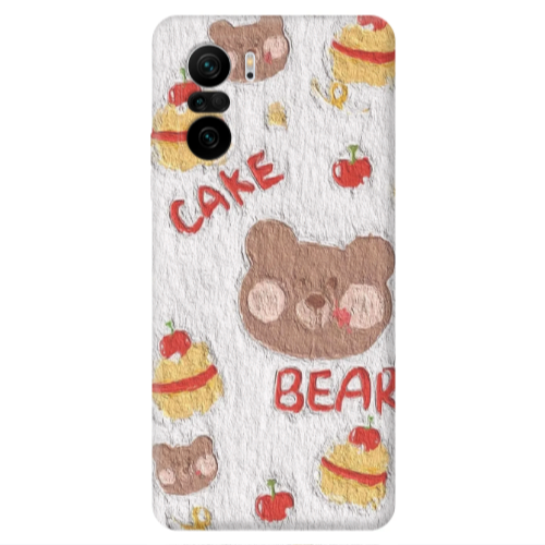 Xiaomi Poco F3 Cake Bear Transparent Silicone TPU Θήκη