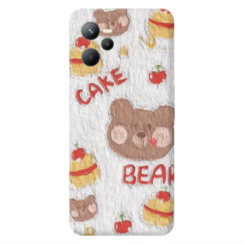 Realme C35 Cake Bear Transparent Silicone TPU Θήκη