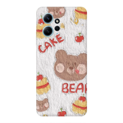 Xiaomi Redmi Note 12 4G Cake Bear Transparent Silicone TPU Θήκη