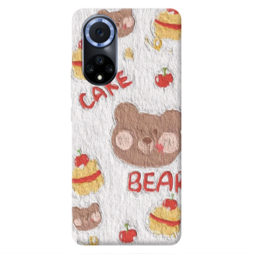 Huawei Nova 9 Cake Bear Transparent Silicone TPU Θήκη