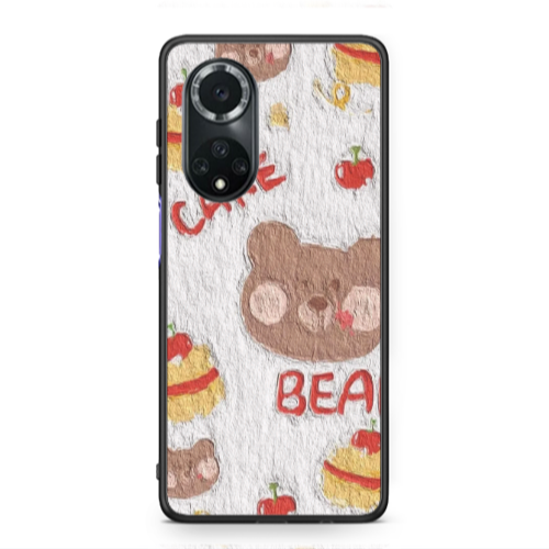 Huawei Nova 9 Cake Bear Black Glossy Θήκη