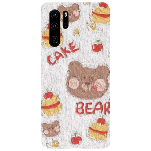 Huawei P30 Pro Cake Bear Transparent Silicone TPU Θήκη
