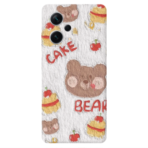 Xiaomi Redmi Note 12 5G Cake Bear Transparent Silicone TPU Θήκη