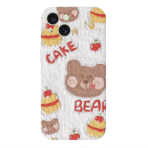 Apple iPhone 15 Cake Bear Transparent Silicone TPU Θήκη