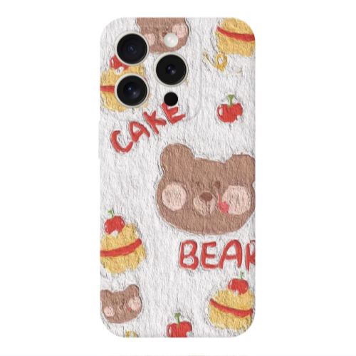Apple iPhone 15 Pro Max Cake Bear Transparent Silicone TPU Θήκη