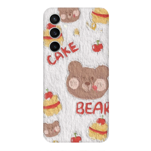 Samsung S23FE Cake Bear Transparent Silicone TPU Θήκη