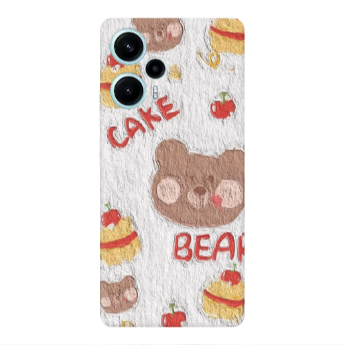 Xiaomi Poco F5 Cake Bear Transparent Silicone TPU Θήκη