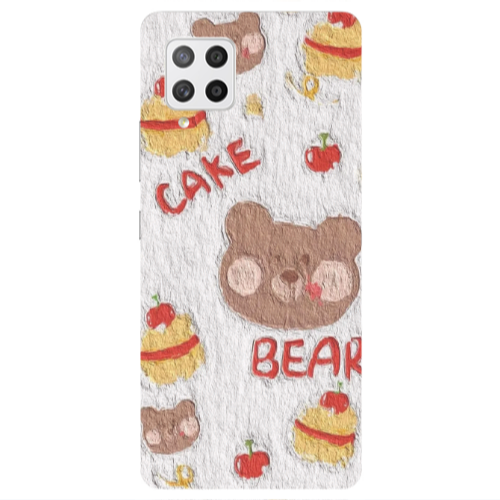 Samsung A42 5G Cake Bear Transparent Silicone TPU Θήκη