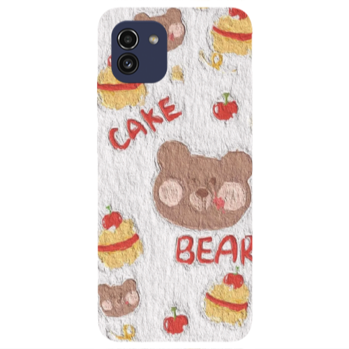 Samsung A03 Cake Bear Transparent Silicone TPU Θήκη