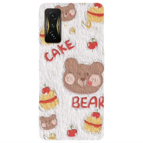 Xiaomi Poco F4 Gt Cake Bear Transparent Silicone TPU Θήκη