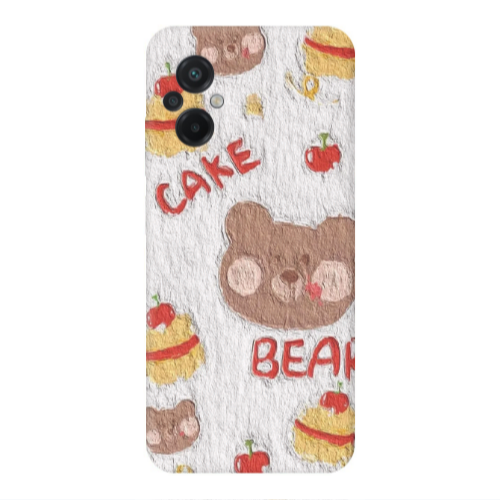 Xiaomi Poco M5 Cake Bear Transparent Silicone TPU Θήκη