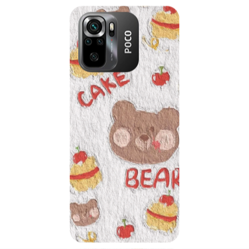 Xiaomi Poco M5 s Cake Bear Transparent Silicone TPU Θήκη