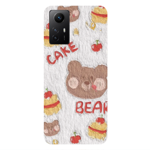 Xiaomi Redmi Note 12s Cake Bear Transparent Silicone TPU Θήκη