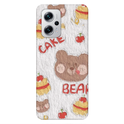 Xiaomi Poco X4 GT Cake Bear Transparent Silicone TPU Θήκη