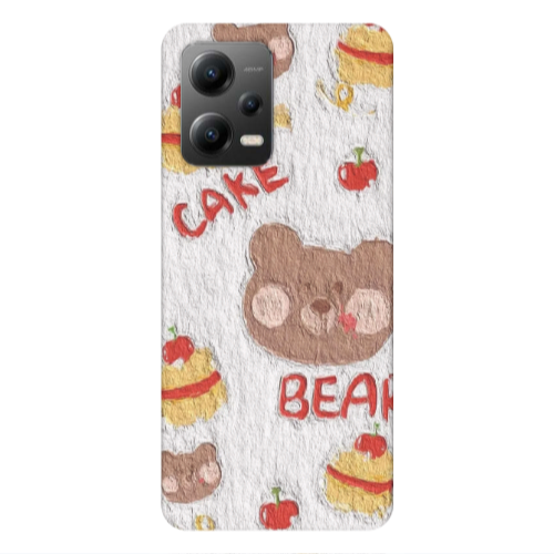 Xiaomi Poco X5 Cake Bear Transparent Silicone TPU Θήκη