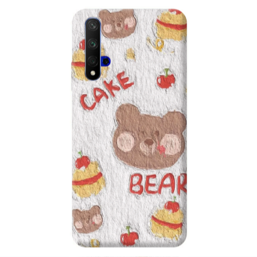 Huawei Nova 5 T Cake Bear Transparent Silicone TPU Θήκη