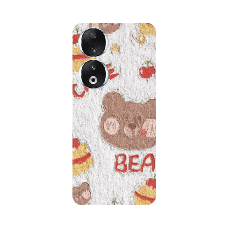 Honor 90 5G Cake Bear Transparent Silicone TPU Θήκη