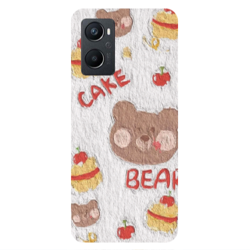 Oppo A 96 Cake Bear Transparent Silicone TPU Θήκη