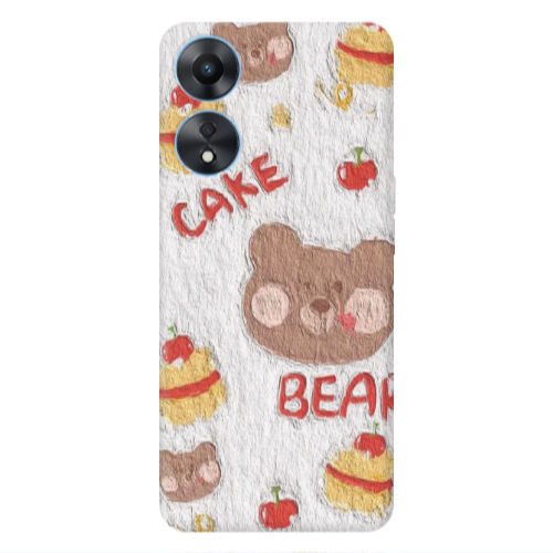 Oppo A 98 Cake Bear Transparent Silicone TPU Θήκη