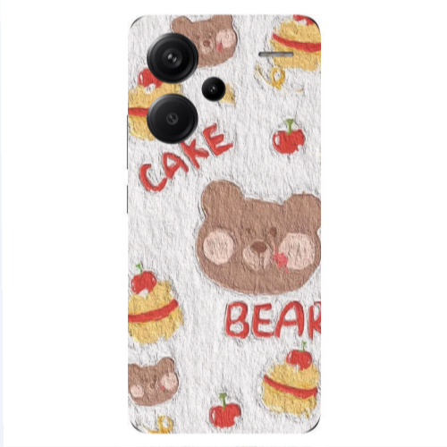 Xiaomi Redmi Note 13 Pro+ 5G  Cake Bear Transparent Silicone TPU Θήκη