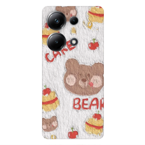 Xiaomi Poco M6 Pro 4G Cake Bear Transparent Silicone TPU Θήκη