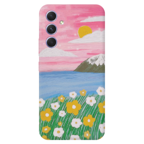 Samsung A36 Sun and Flowers Transparent Silicone TPU Θήκη