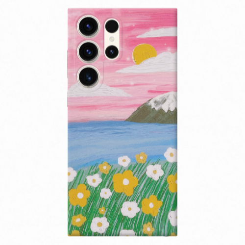 Samsung S25 Ultra Sun and Flowers Transparent Silicone TPU Θήκη