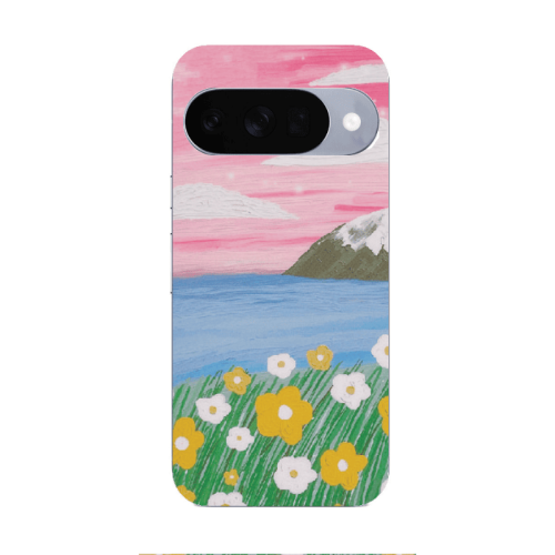Google Pixel 10 Sun and Flowers Transparent Silicone TPU Θήκη