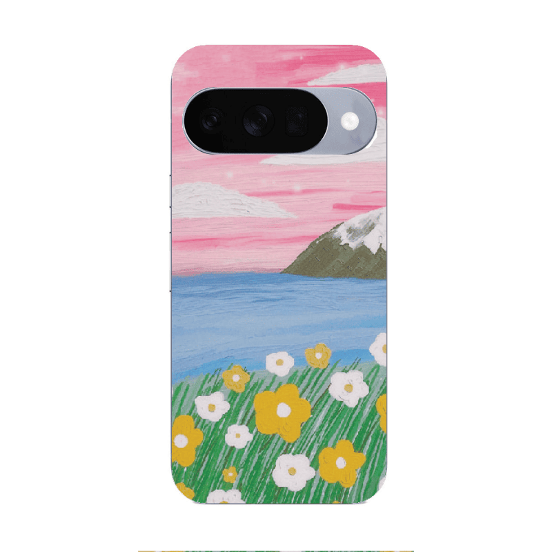 Google Pixel 10 Sun and Flowers Transparent Silicone TPU Θήκη