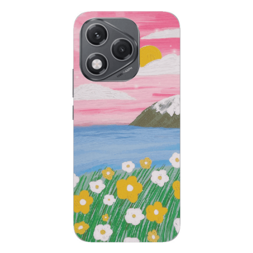 Honor 400 Lite Sun and Flowers Transparent Silicone TPU Θήκη