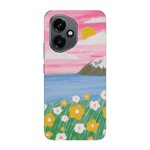 Honor Magic 400 Sun and Flowers Transparent Silicone TPU Θήκη