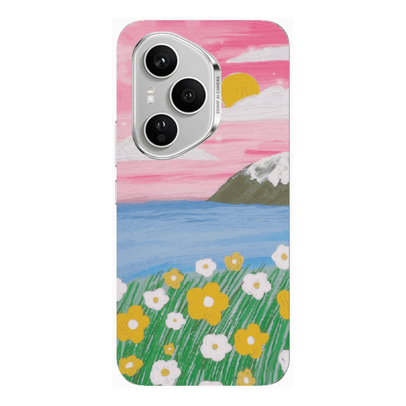 Honor Magic 400 Pro Sun and Flowers Transparent Silicone TPU Θήκη