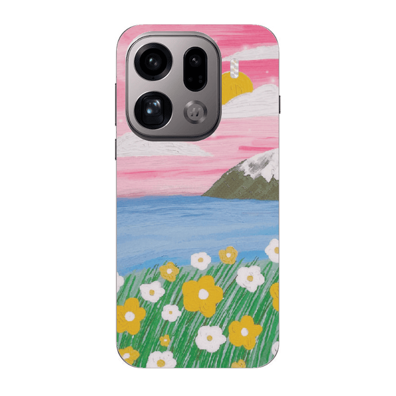 Oppo Find X9 Pro Sun and Flowers Transparent Silicone TPU Θήκη