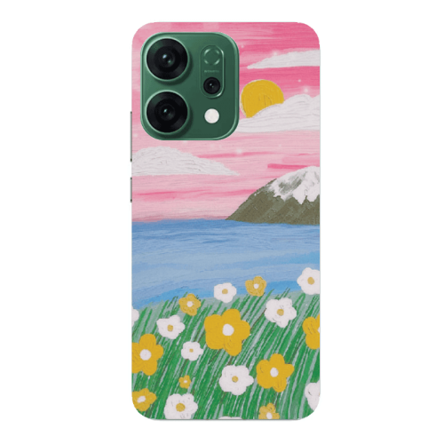 Oppo RENO 14 Sun and Flowers Transparent Silicone TPU Θήκη